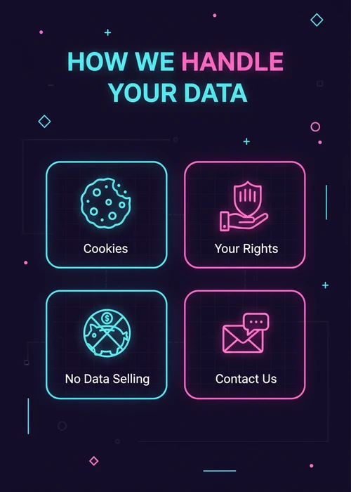 How this VPN-friendly casino review site handles your data — cookies, your rights, no data selling and contact us.